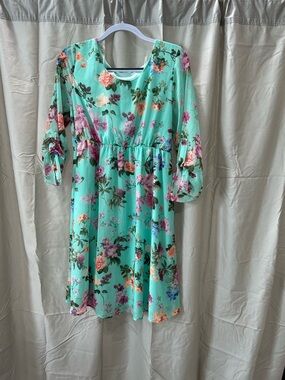 Pinkblush Mint Green Floral Dress